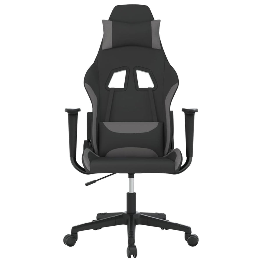 Gamestoel Stof Zwart En Lichtgrijs Zonder voetensteun