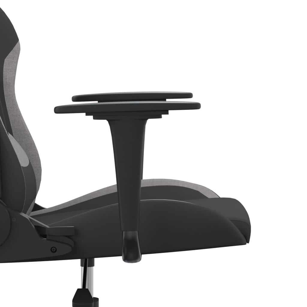 Gamestoel Stof Zwart En Lichtgrijs Zonder voetensteun