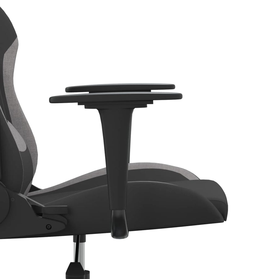 Gamestoel Stof Zwart En Lichtgrijs Zonder voetensteun