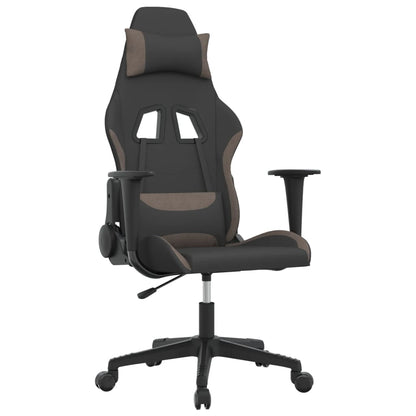 Gamestoel Stof Zwart En Taupe Zonder voetensteun