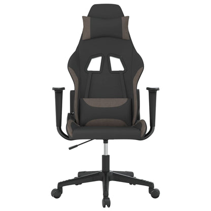 Gamestoel Stof Zwart En Taupe Zonder voetensteun