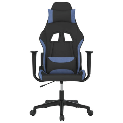 Gamestoel Stof Zwart En Blauw 1 Zonder voetensteun