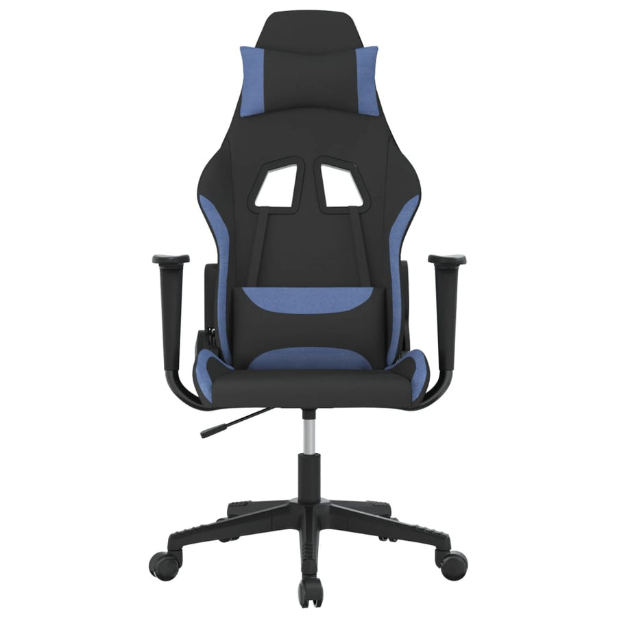 Gamestoel Stof Zwart En Blauw 1 Zonder voetensteun