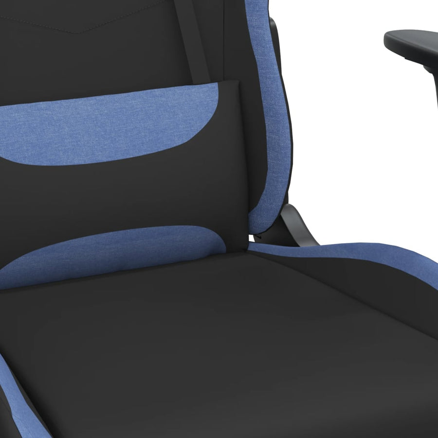 Gamestoel Stof Zwart En Blauw 1 Zonder voetensteun