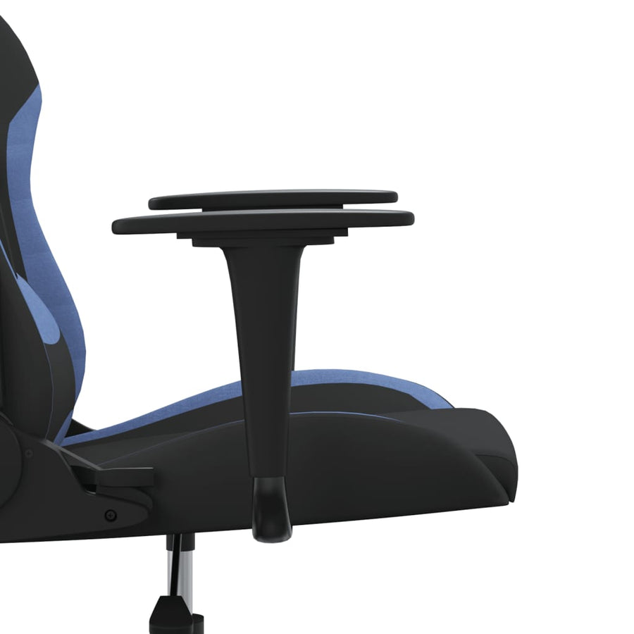 Gamestoel Stof Zwart En Blauw 1 Zonder voetensteun