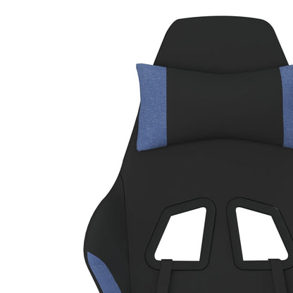 Gamestoel Stof Zwart En Blauw 1 Zonder voetensteun
