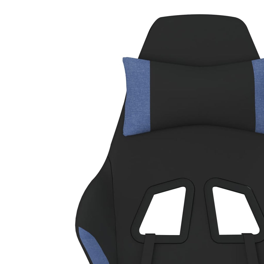 Gamestoel Stof Zwart En Blauw 1 Zonder voetensteun