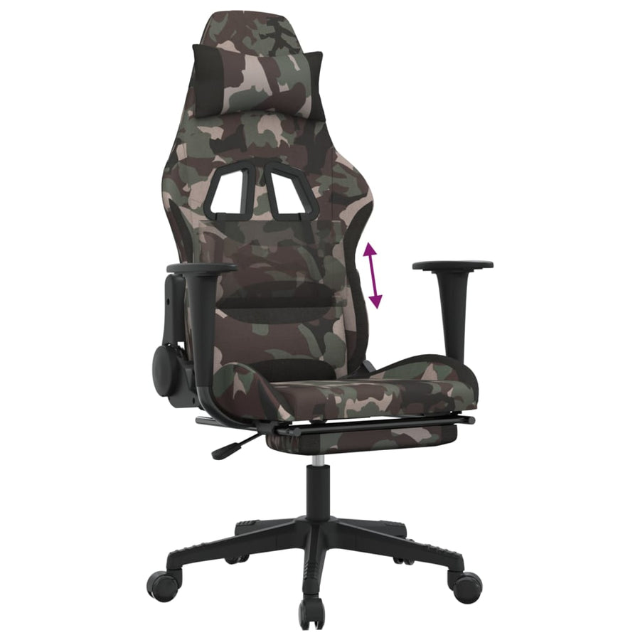Gamestoel Stof Camouflage en zwart