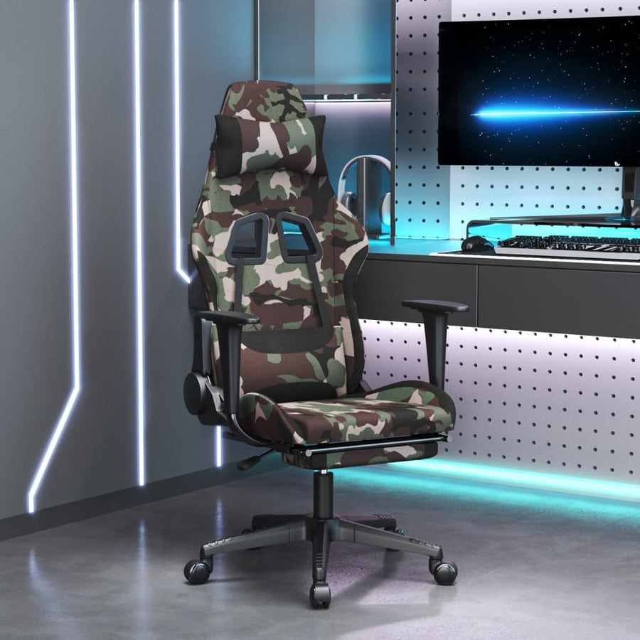 Gamestoel Stof Camouflage en zwart