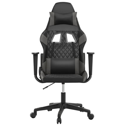 Gamestoel Kunstleer Zwart En Grijs Zonder voetensteun