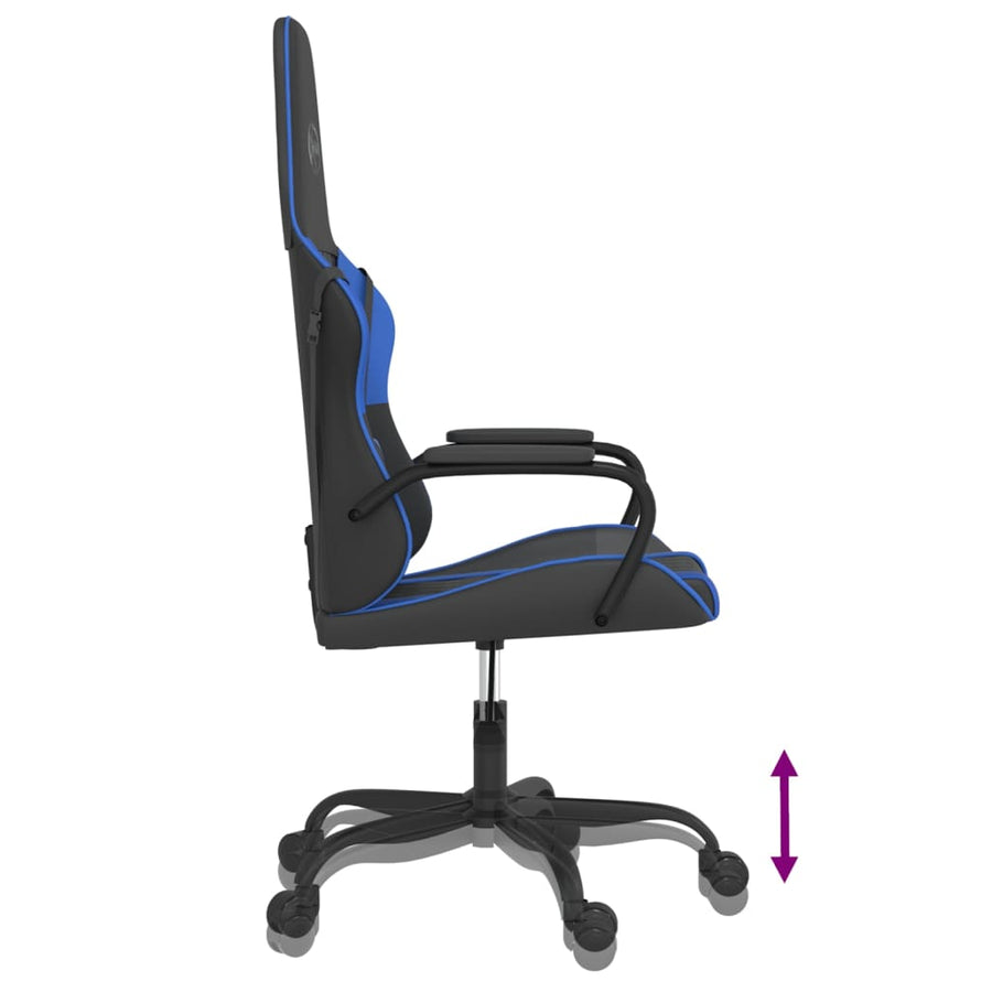 Gamestoel Kunstleer Zwart En Blauw