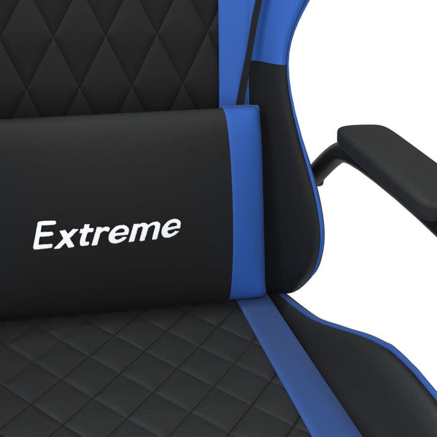 Gamestoel Kunstleer Zwart En Blauw