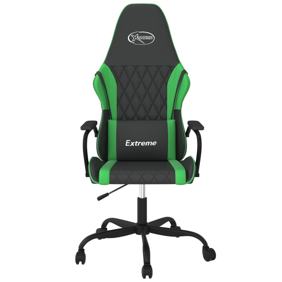 Gamestoel Kunstleer Zwart En Groen