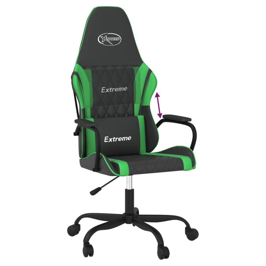 Gamestoel Kunstleer Zwart En Groen