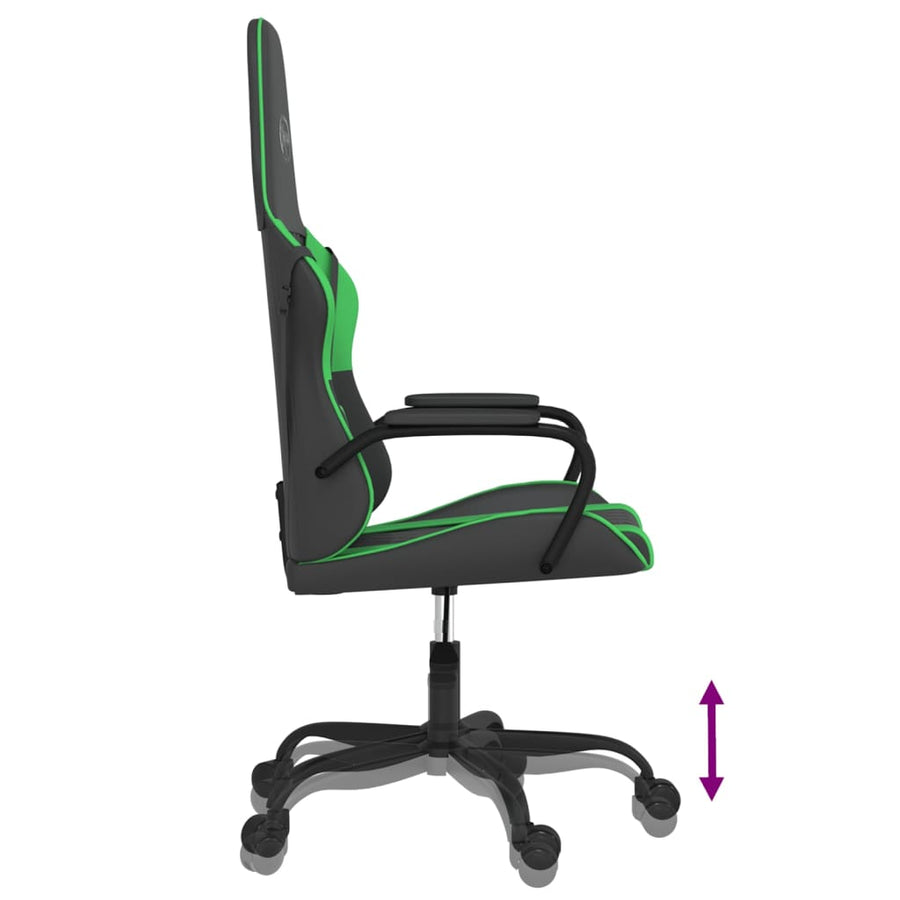 Gamestoel Kunstleer Zwart En Groen