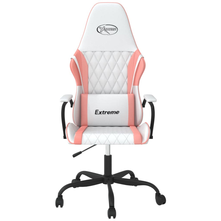 Gamestoel Kunstleer Wit En Roze