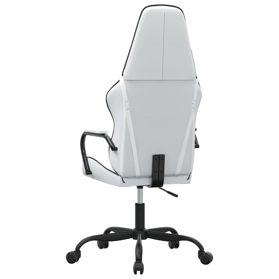 Gamestoel kunstleer wit en zwart Wit en zwart