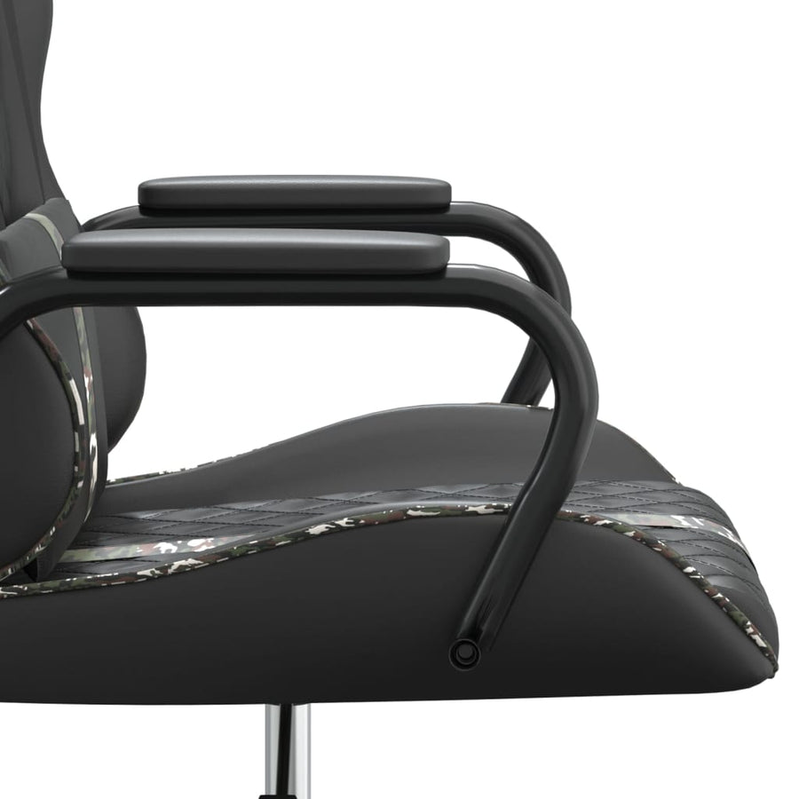 Gamestoel kunstleer zwart en camouflage Zwart en camouflage