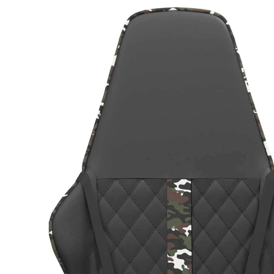 Gamestoel kunstleer zwart en camouflage Zwart en camouflage