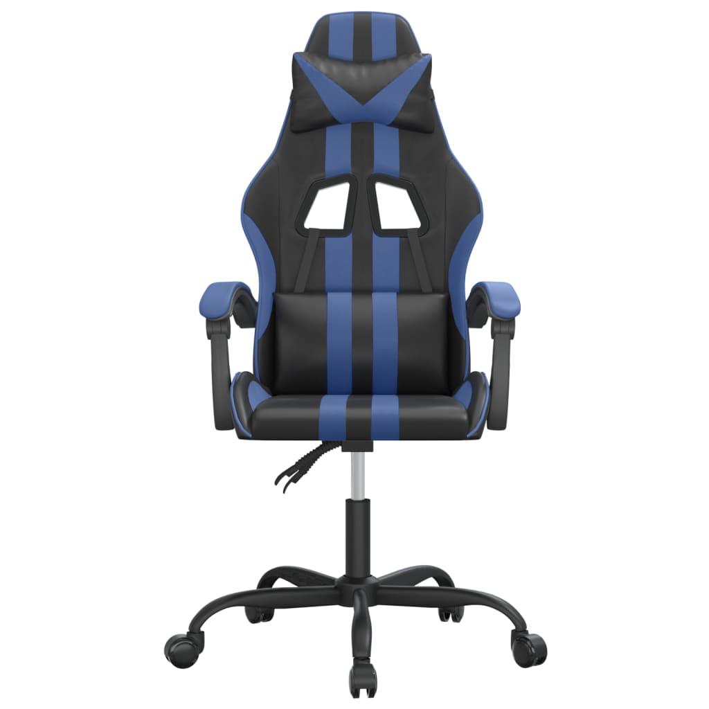 Gamestoel Kunstleer Zwart En Blauw 1 Zonder voetensteun