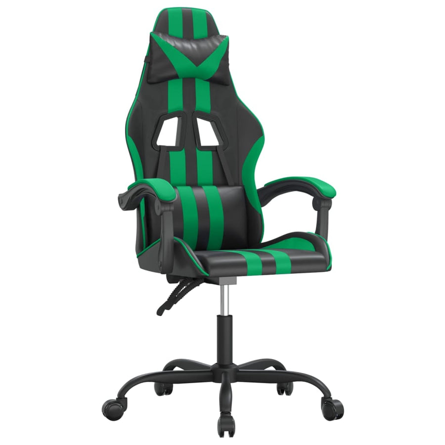 Gamestoel Kunstleer Zwart En Groen