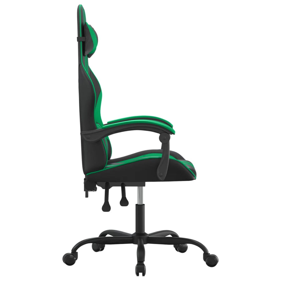 Gamestoel Kunstleer Zwart En Groen