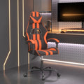 Gamestoel kunstleer zwart en oranje