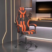 Gaming chair faux leather black and orange