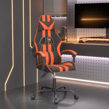 Gamestoel Kunstleer Zwart En Oranje Zonder voetensteun