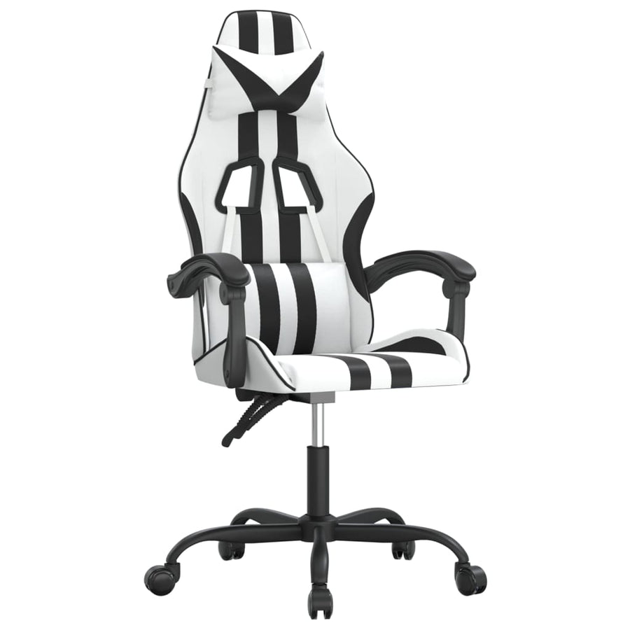 Gamestoel Kunstleer 1 Wit en zwart