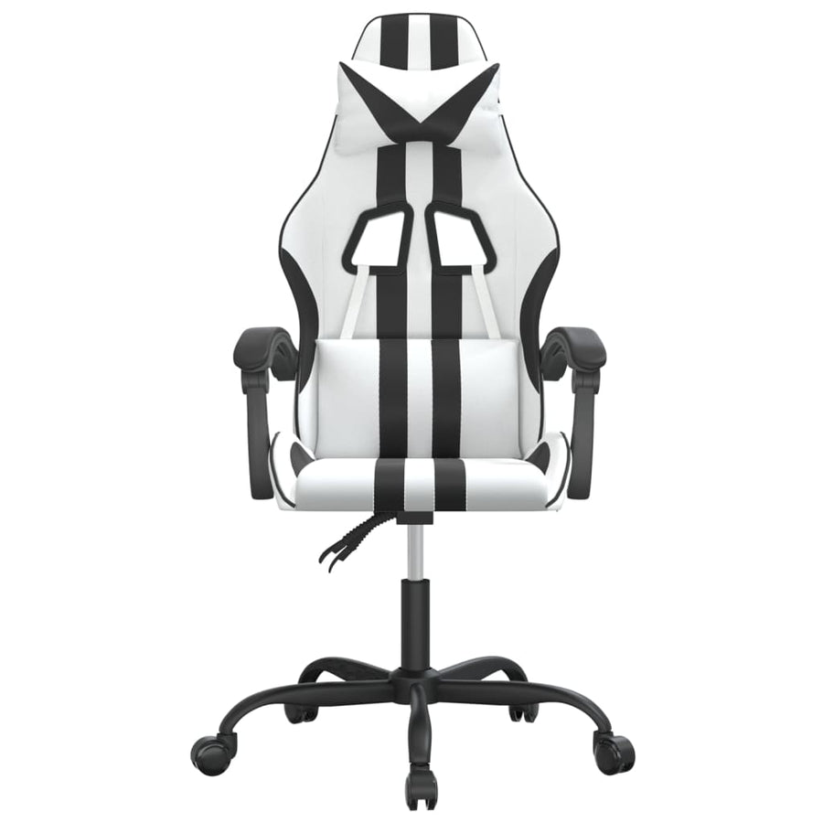 Gamestoel Kunstleer 1 Wit en zwart