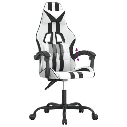 Gamestoel Kunstleer 1 Wit en zwart
