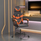 Gaming chair faux leather black and orange