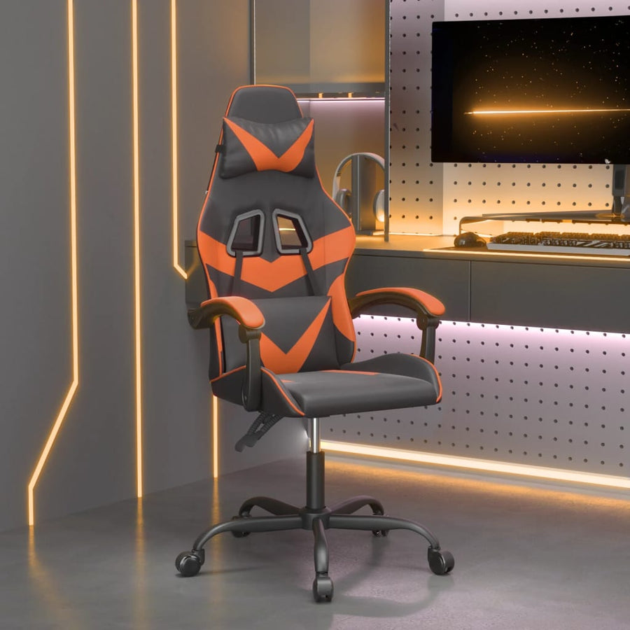 Gamestoel Kunstleer 1 Zwart en oranje