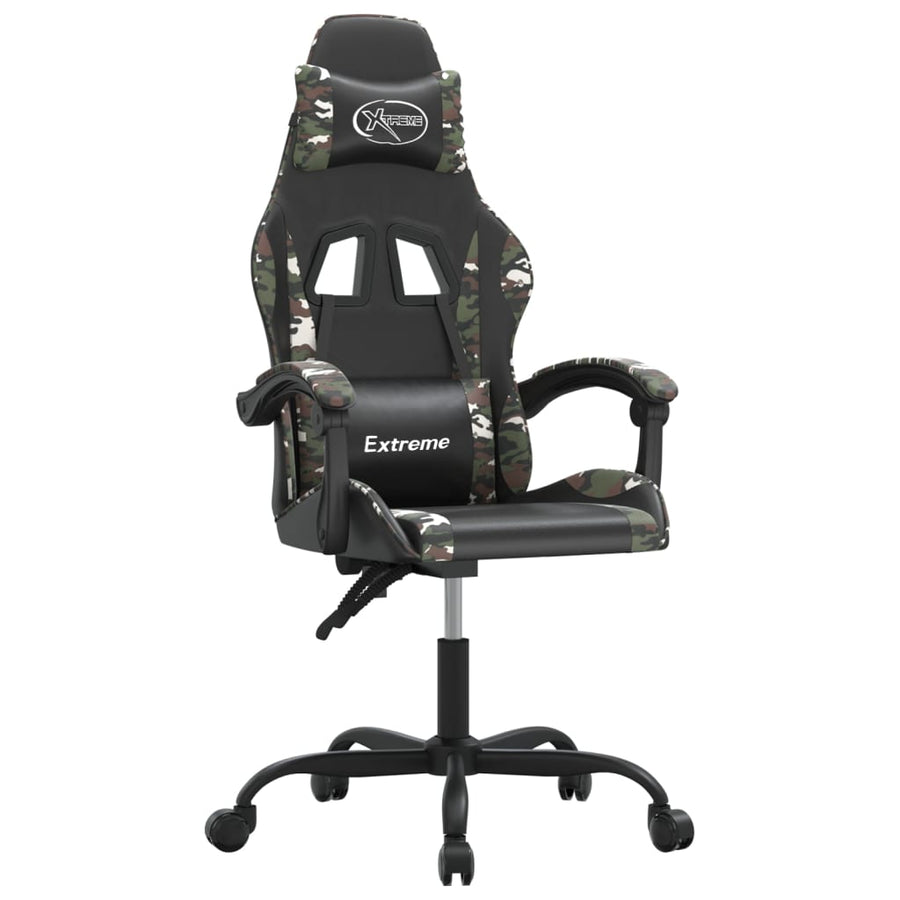 Gamestoel Kunstleer 1 Zwart en camouflage