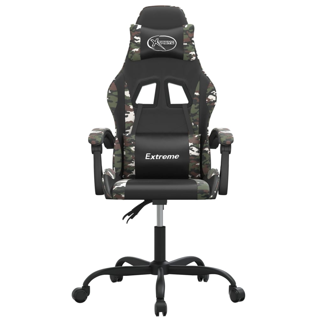 Gamestoel Kunstleer 1 Zwart en camouflage