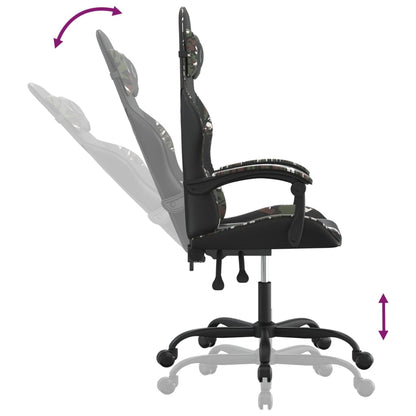 Gamestoel Kunstleer 1 Zwart en camouflage