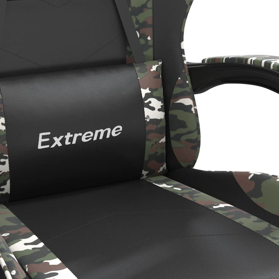 Gamestoel Kunstleer 1 Zwart en camouflage