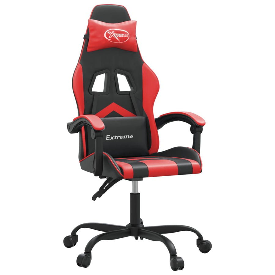 Gamestoel Kunstleer Zwart En Rood Zonder voetensteun