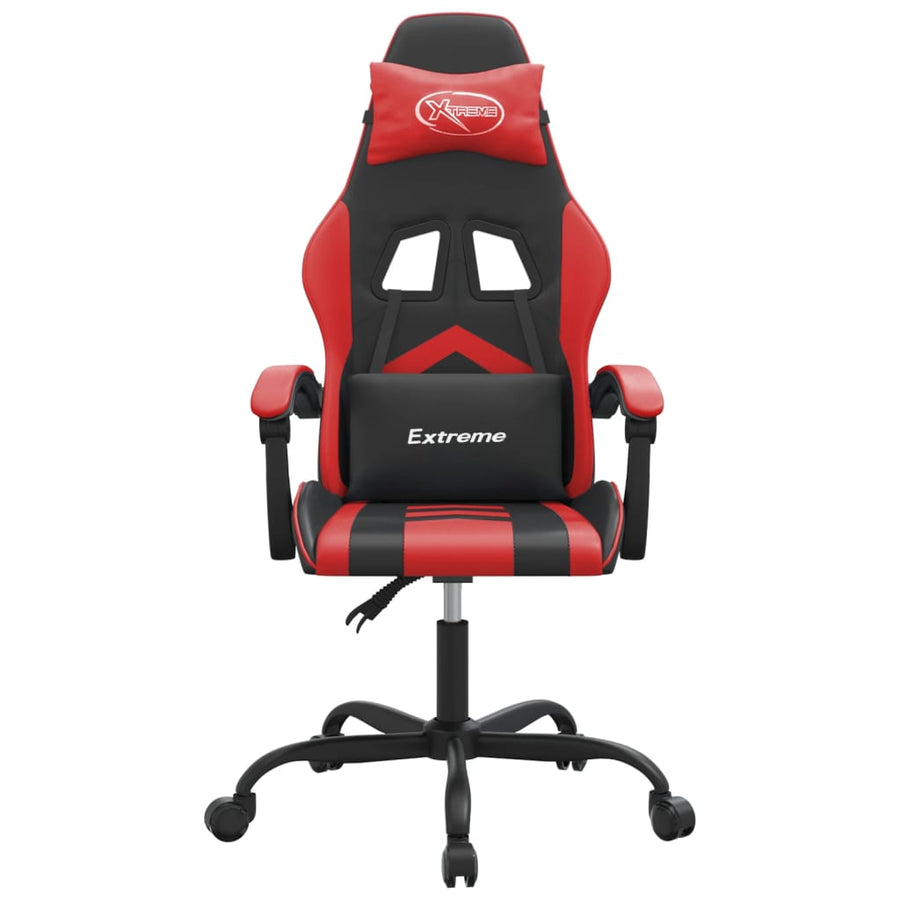 Gamestoel Kunstleer Zwart En Rood Zonder voetensteun
