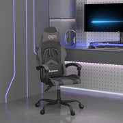 Gamestoel kunstleer zwart grijs