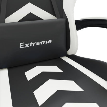 Gamestoel Kunstleer Zwart En Wit Zonder voetensteun