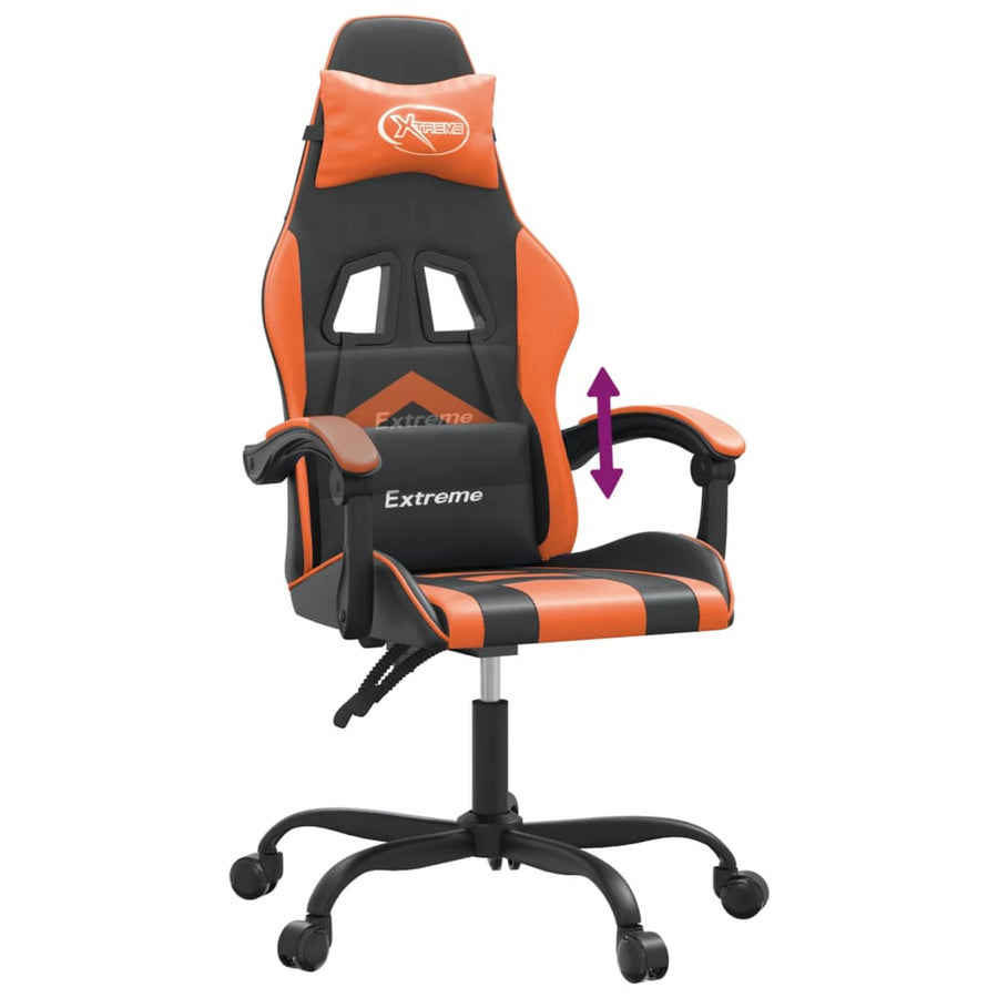 Gamestoel Kunstleer 1 Zwart en oranje