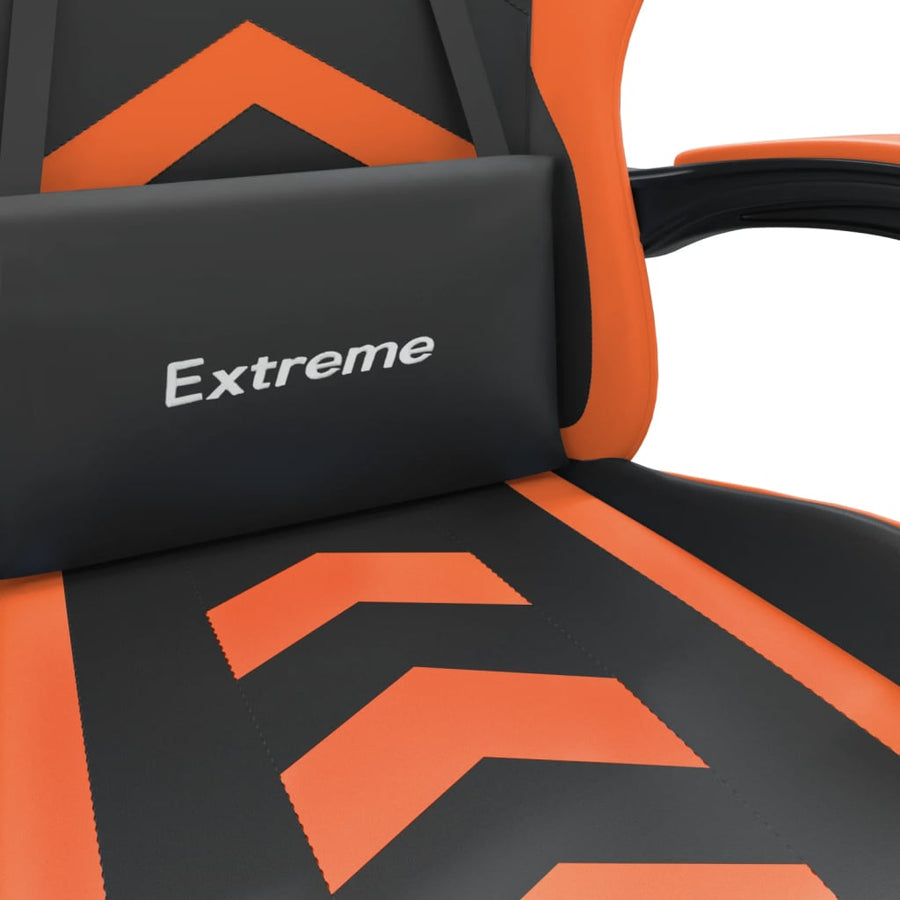 Gamestoel Kunstleer 1 Zwart en oranje