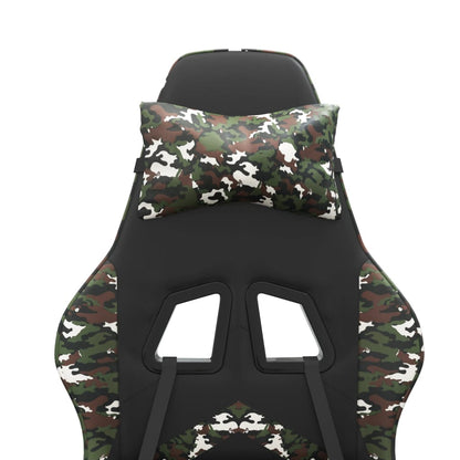 Gamestoel Kunstleer 1 Zwart en camouflage Met voetensteun