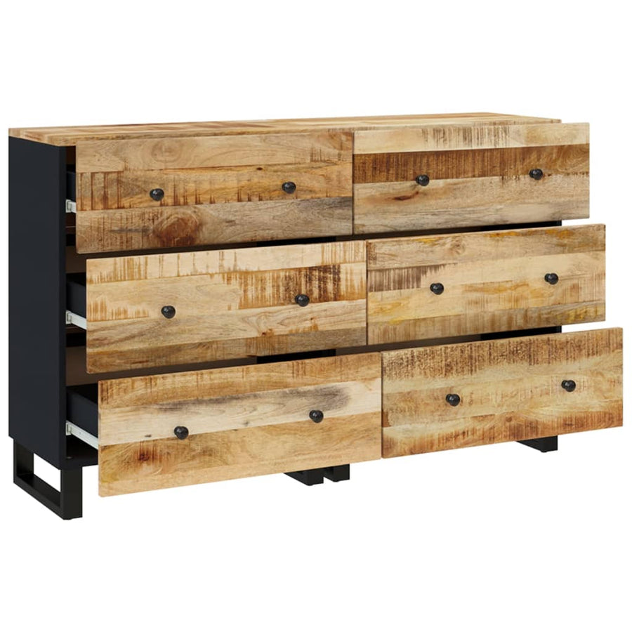 Dressoirs 2 st 60x33x75 cm ruw mangohout