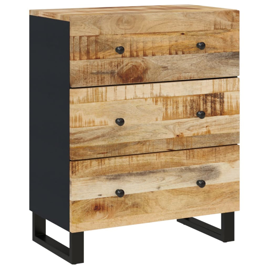 Dressoirs 2 st 60x33x75 cm ruw mangohout