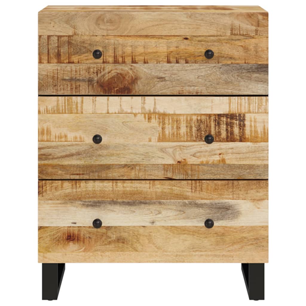 Dressoirs 2 st 60x33x75 cm ruw mangohout