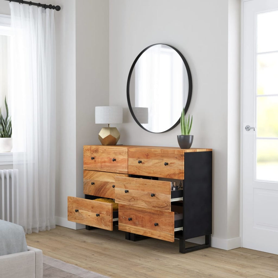 Dressoirs 2 st 60x33x75 cm massief acaciahout