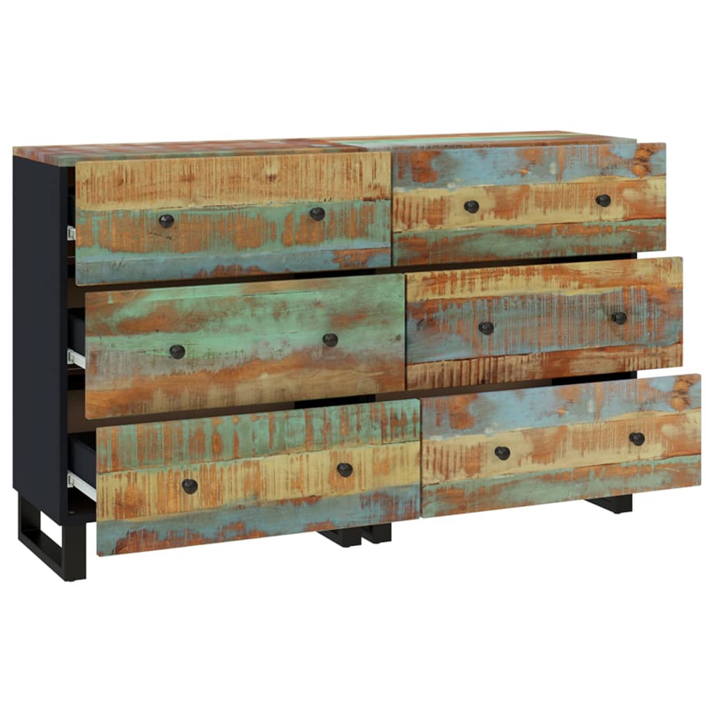 Dressoirs 2 st 60x33x75 cm massief gerecycled hout